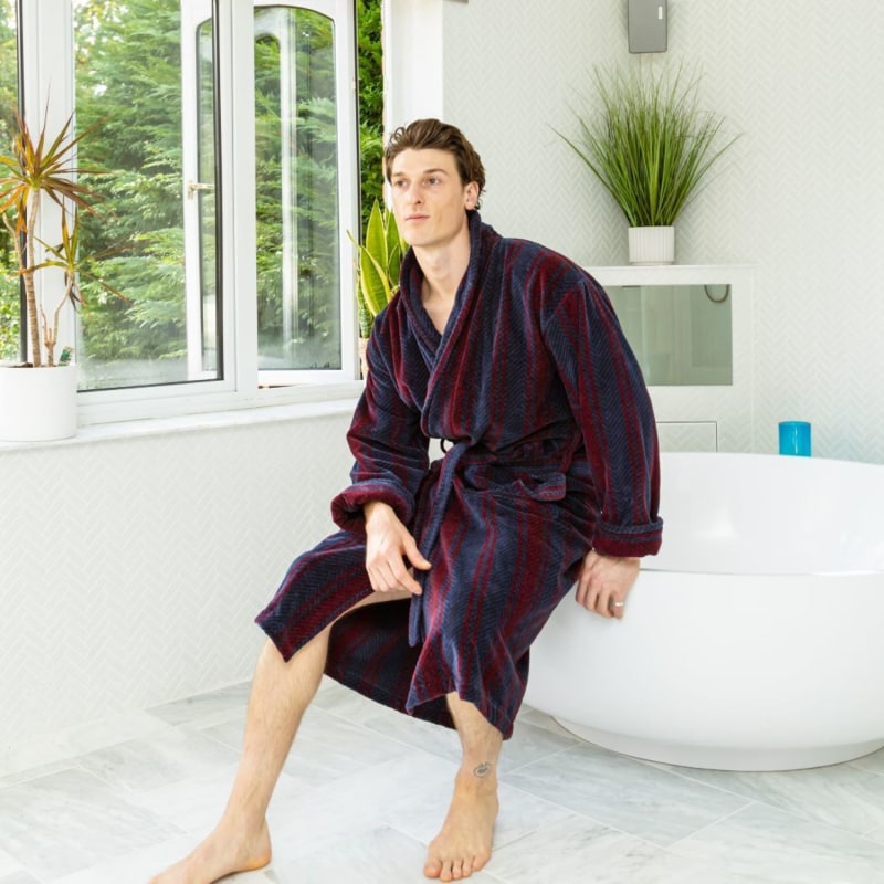 Mens purple shop dressing gown