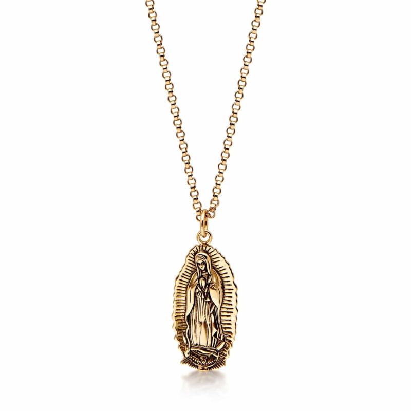 Our lady of guadalupe gold necklace store
