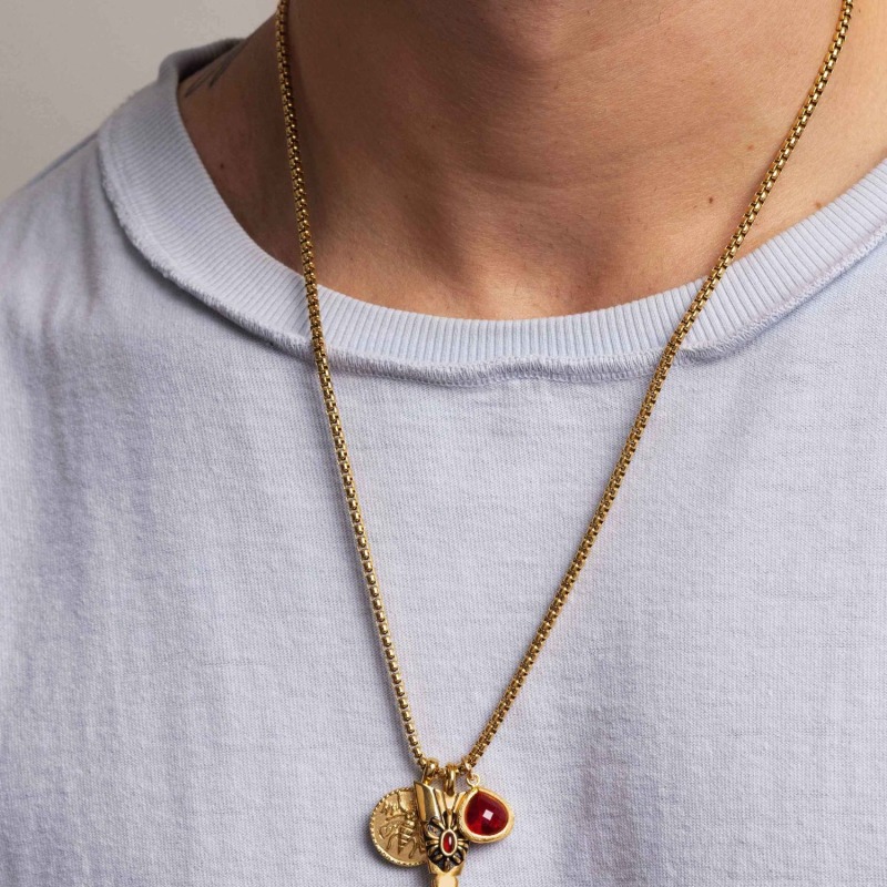Red ruby necklace mens store