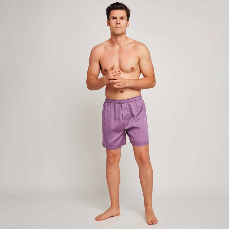 Thumbnail of Men's Bamboo Lyocell Boxer Short - Aubergine - Two Pack image