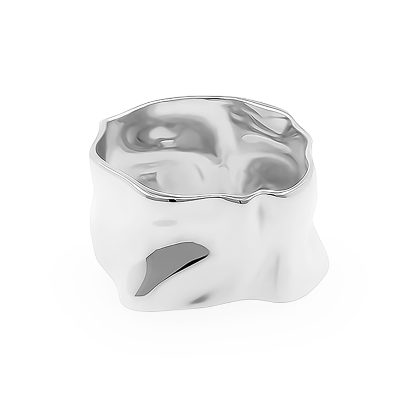 Thumbnail of Men's Silver Wave Ring image