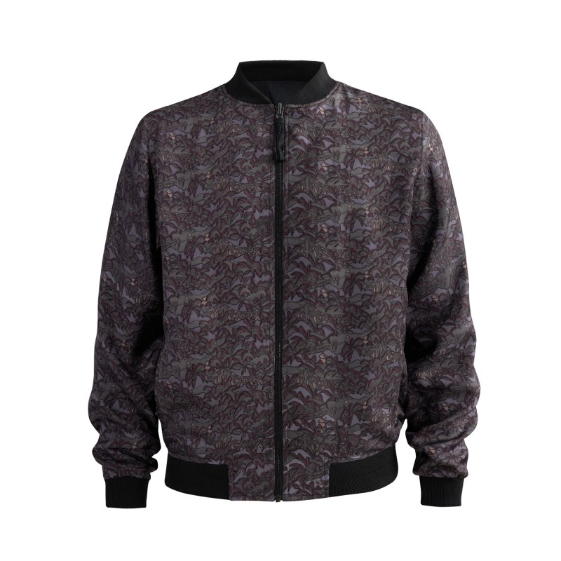 Men Gold & Black Combination Bomber Jacket