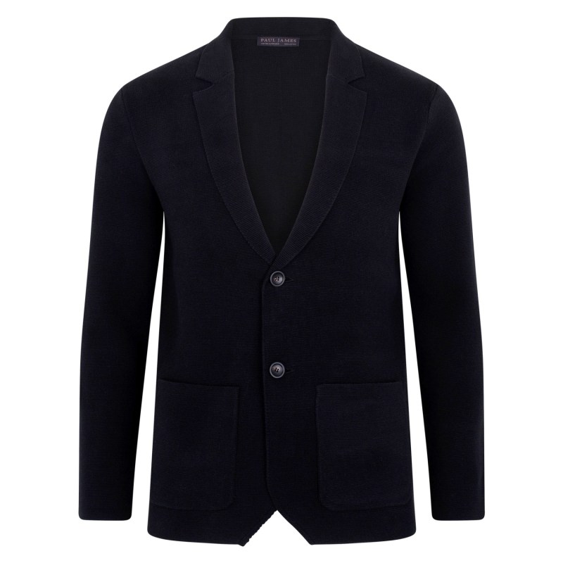 Knit black blazer online