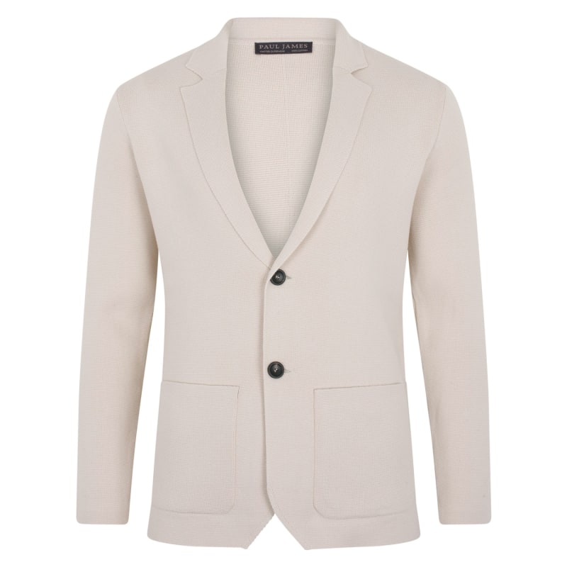 Beige wool blazer mens clearance