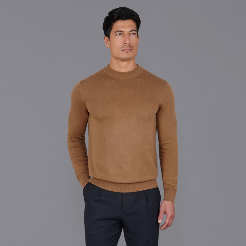 Camel turtleneck jumper discount