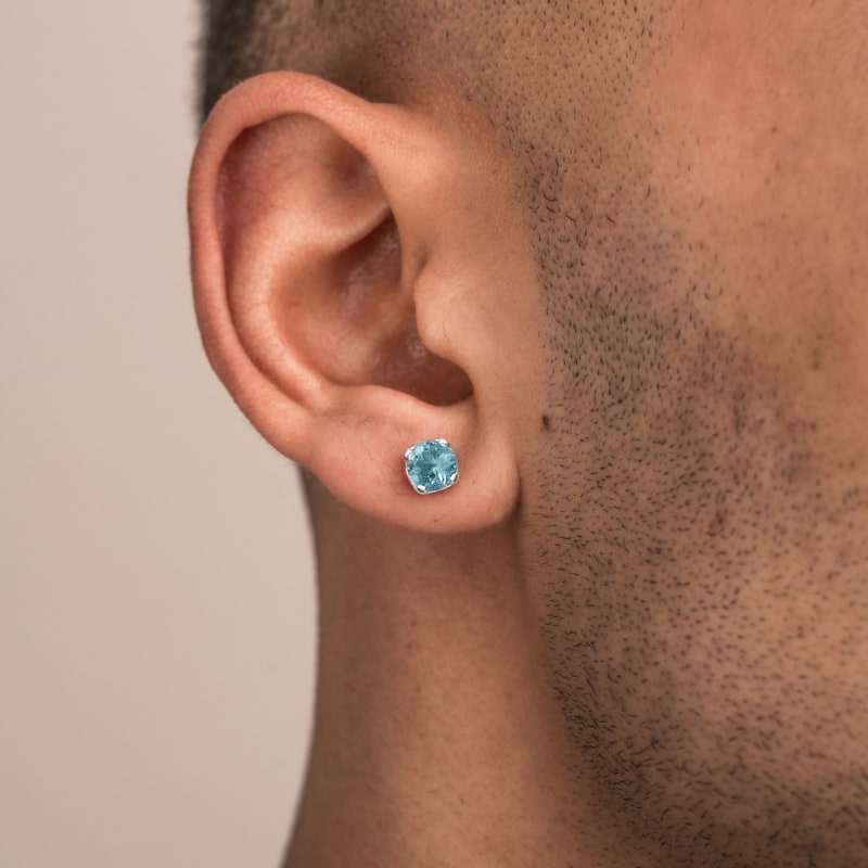 Blue mens earrings best sale