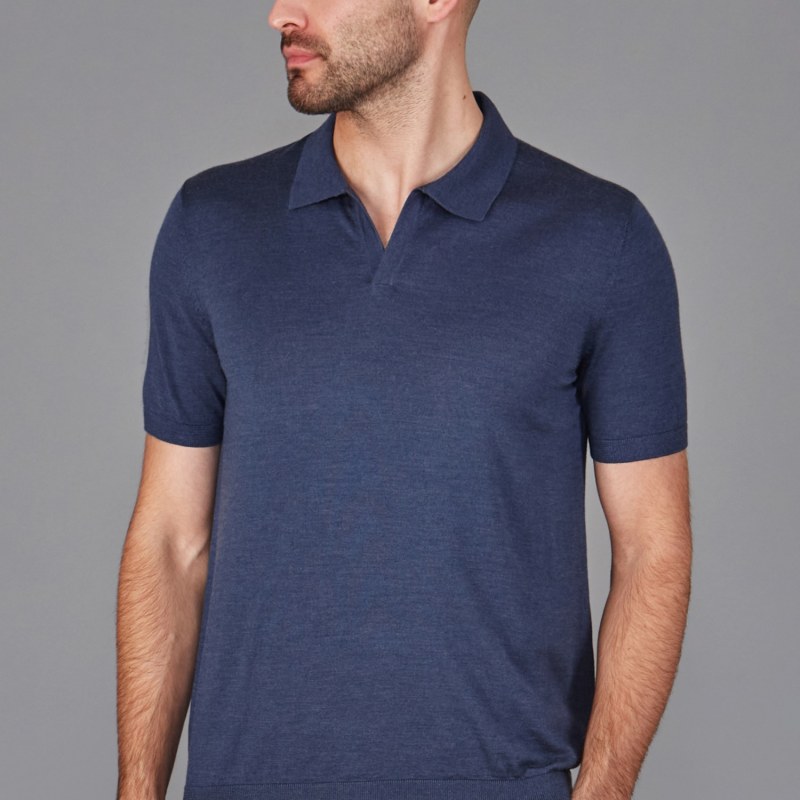 Silk polo shirt