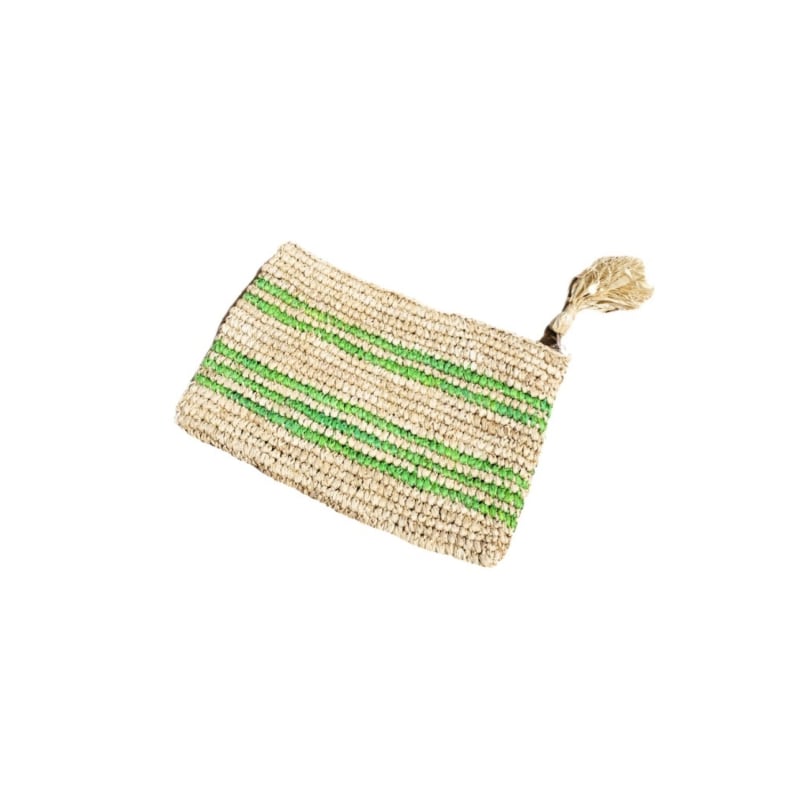 Thumbnail of Meri Raffia Clutch - Green image