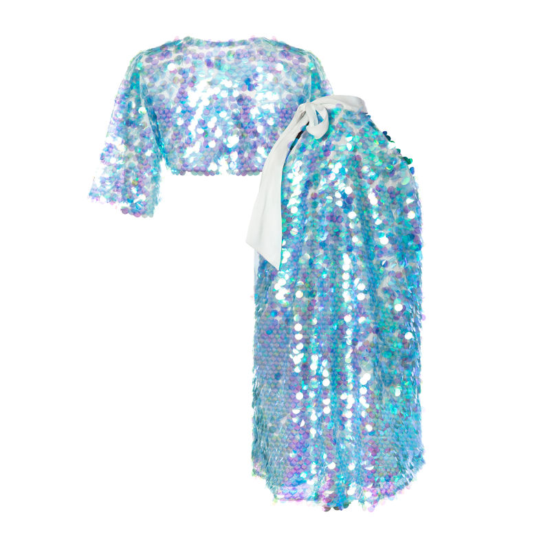 Thumbnail of Mermaid Sequin Halter Mini Dress With Bolero Alexis image