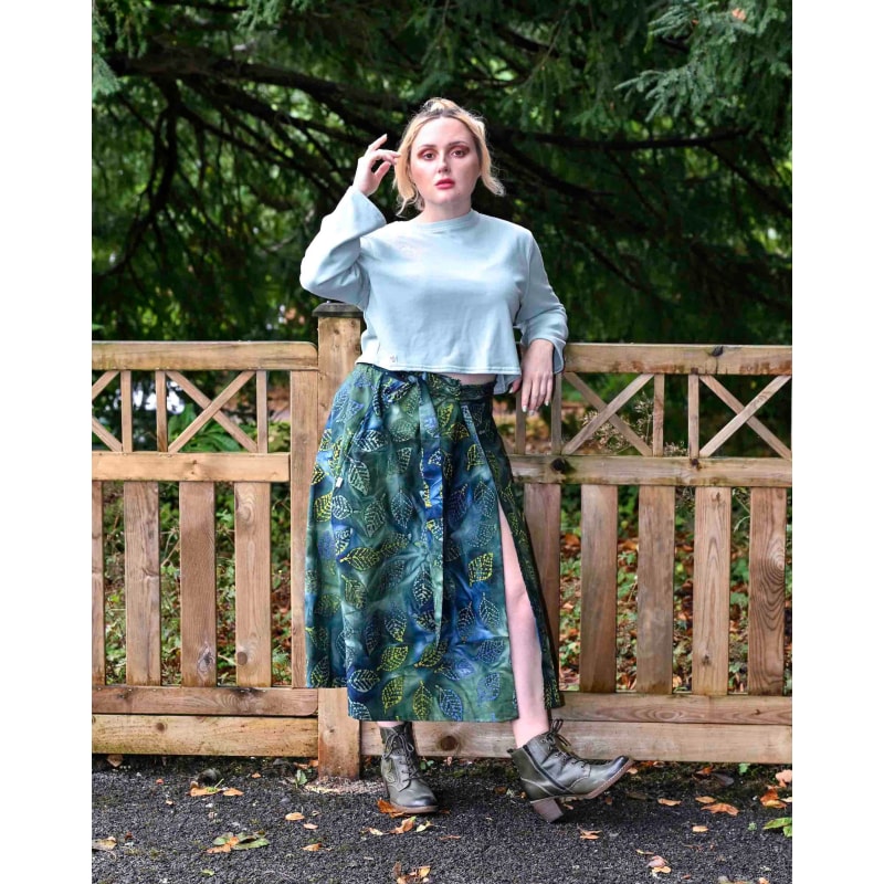 Thumbnail of Meyer Forest Wrap Midi Skirt With Pockets image