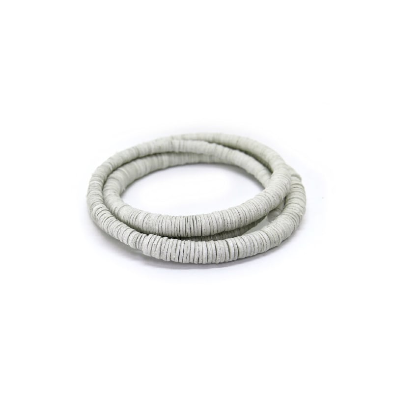 Thumbnail of Continuous Coil Leather Choker White image