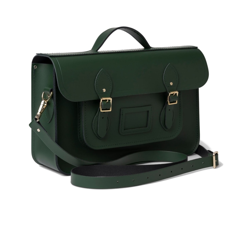 The 15 Inch Batchel Racing Green The Cambridge Satchel Co