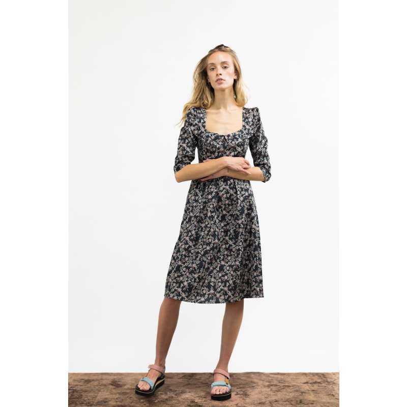 Thumbnail of Marisol Dress In Black Floral Cotton image