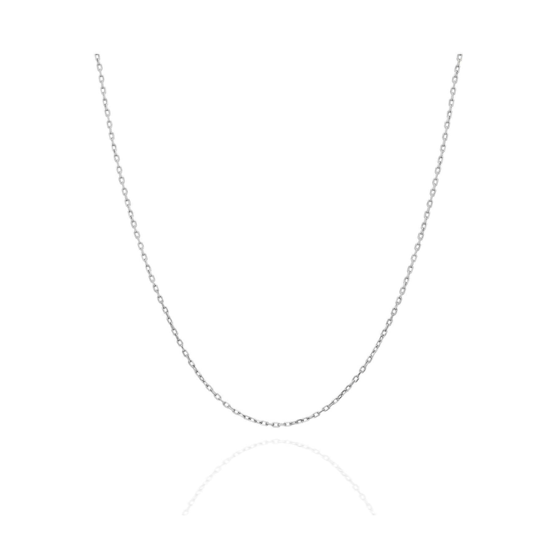 Curb Chain Necklace, Sterling silver