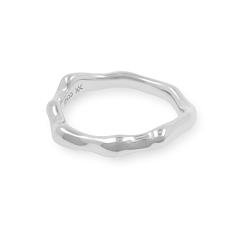 Silver women's 2024 band ring