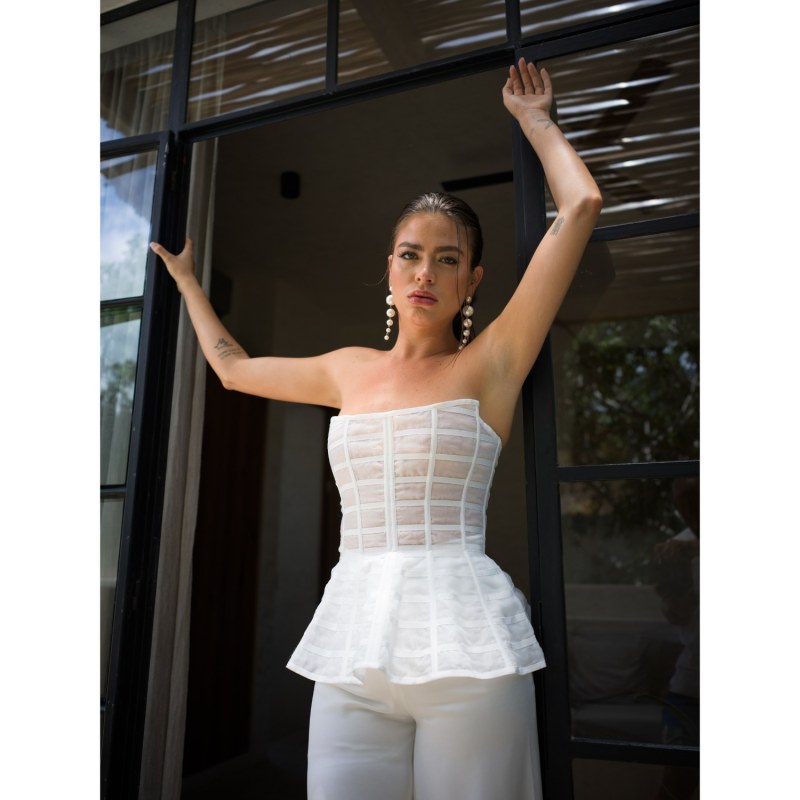 Peplum bustier clearance