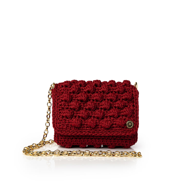 Thumbnail of Micro Ossian Burgundy Crossbody Bag image