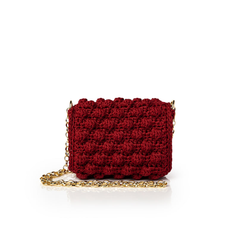 Thumbnail of Micro Ossian Burgundy Crossbody Bag image