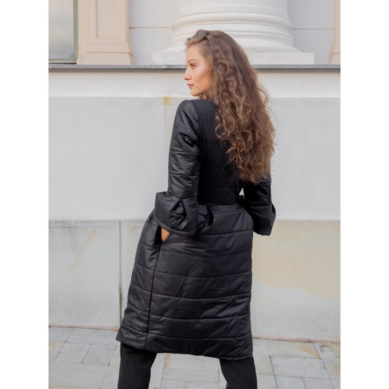 Padded mid sale length coat