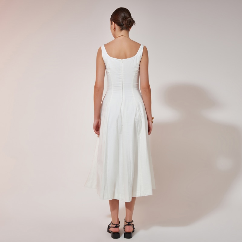 Thumbnail of Mid-Length Poplin Dress - Ivory image