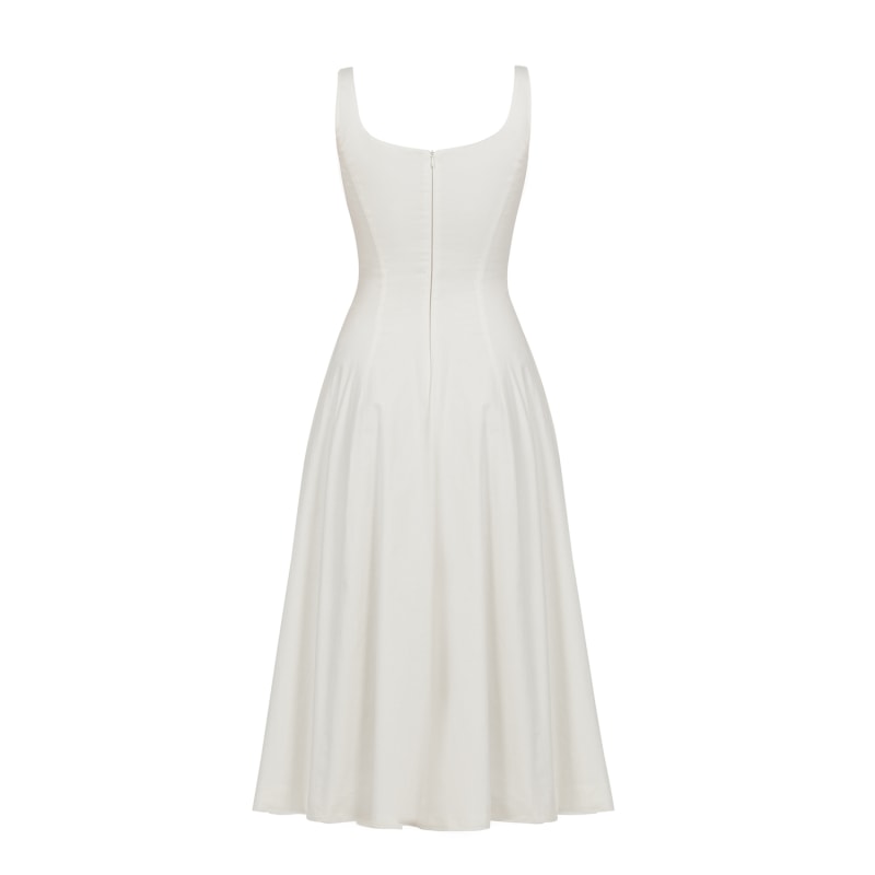 Thumbnail of Mid-Length Poplin Dress - Ivory image