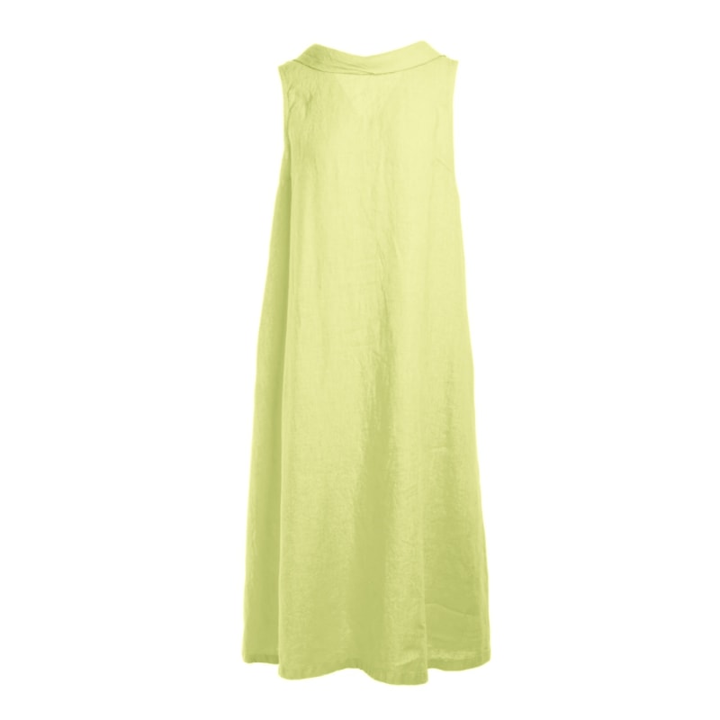 Lime green linen dress top