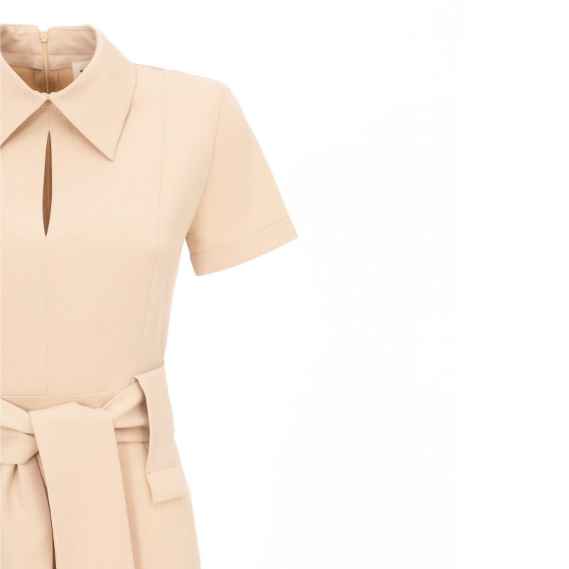 Thumbnail of Midi Dress With Belt Beige image