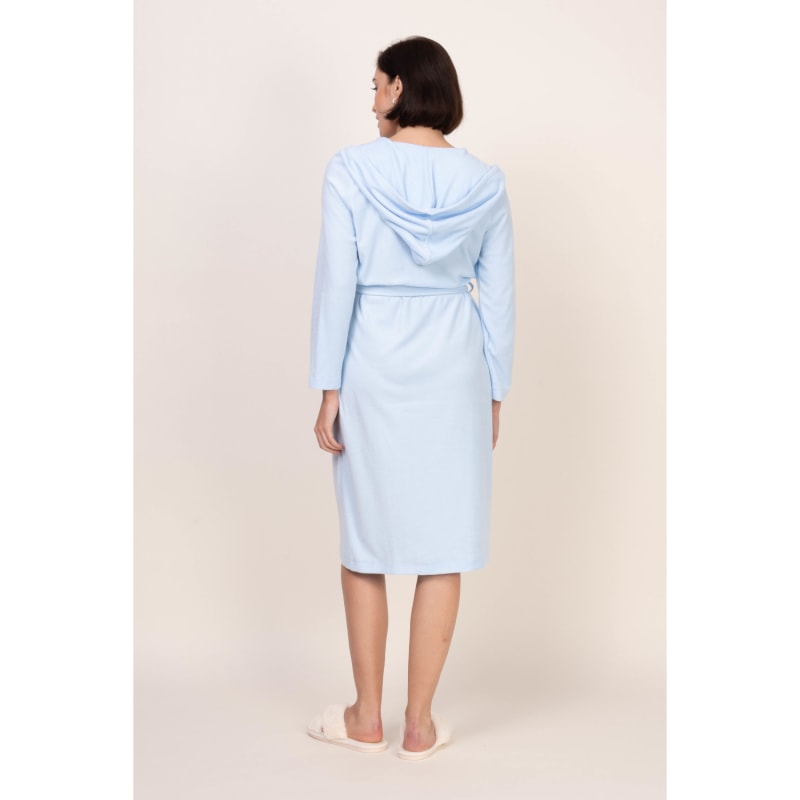 Thumbnail of Midi Length Hooded Bathrobe - Cotton Terry image