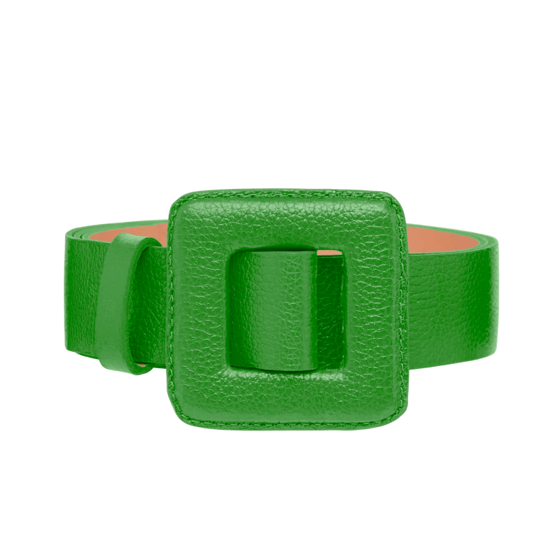 Square Buckle Belt - Green