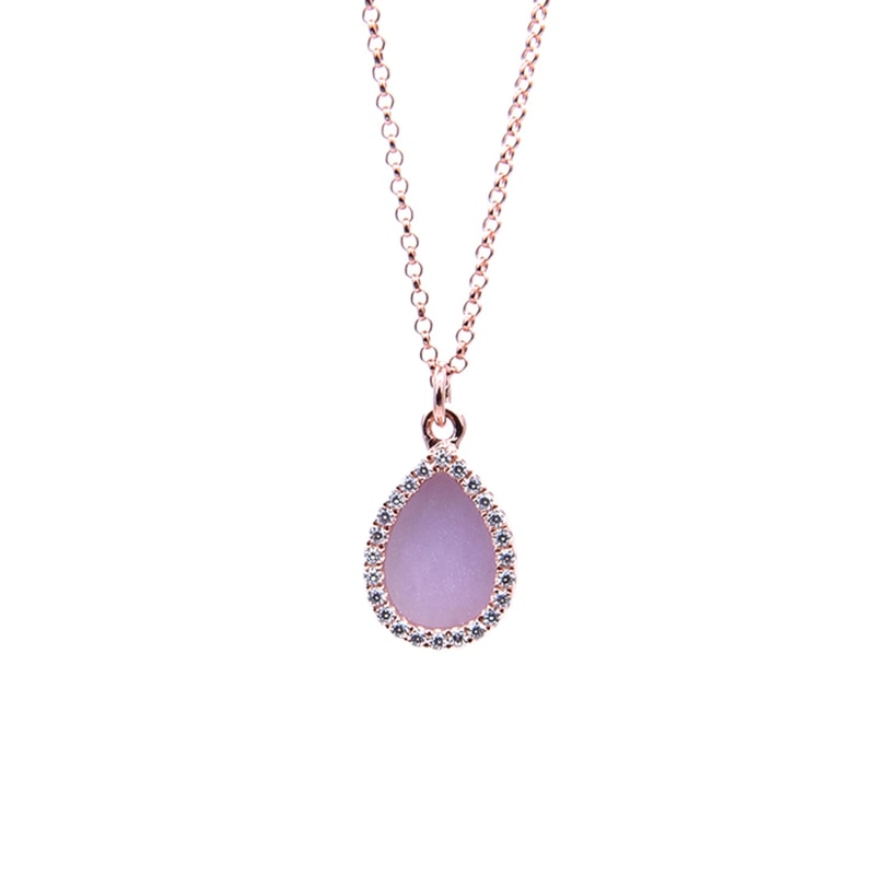 Thumbnail of Aqua Necklace In Lavender Jade image