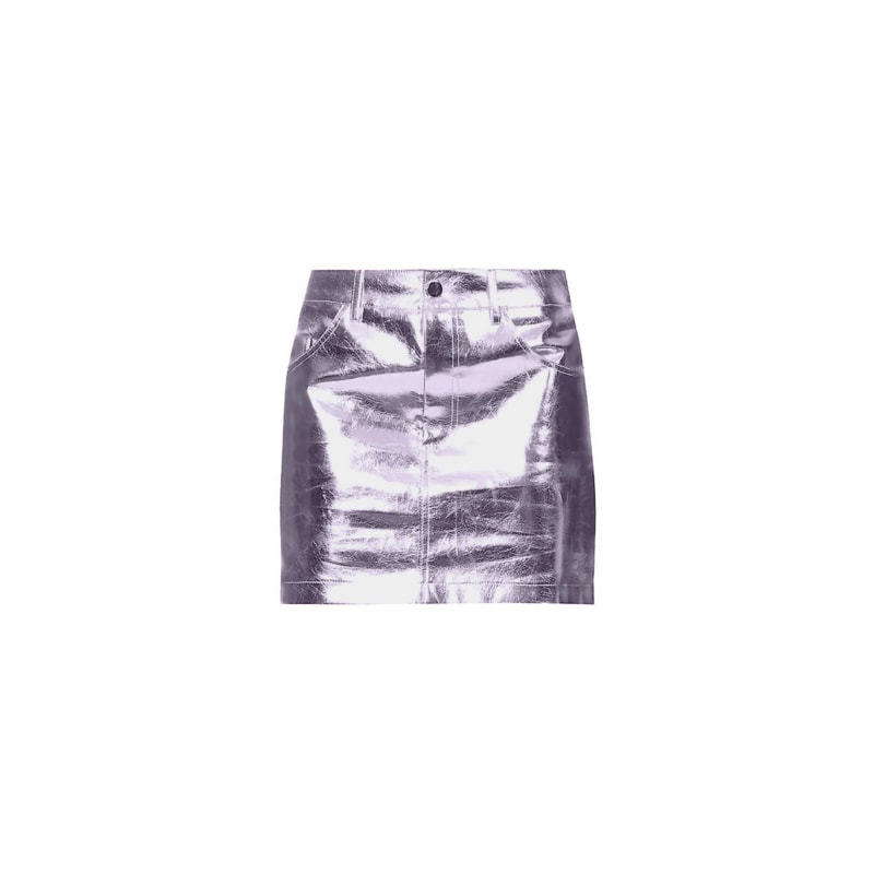 Thumbnail of Milena Ice Lilac Metallic Mini Skirt image