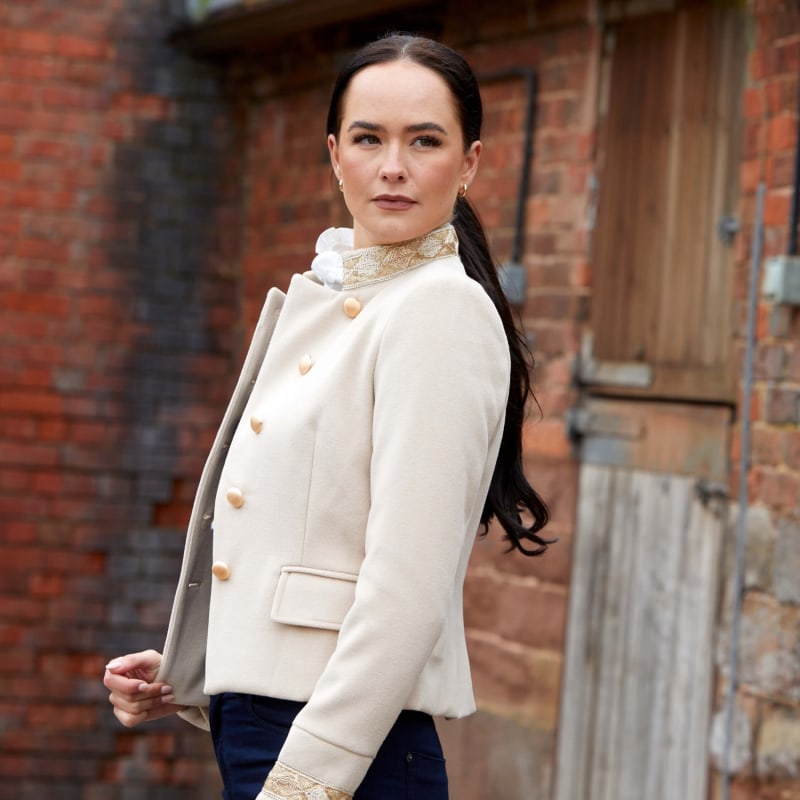 Cream military blazer best sale