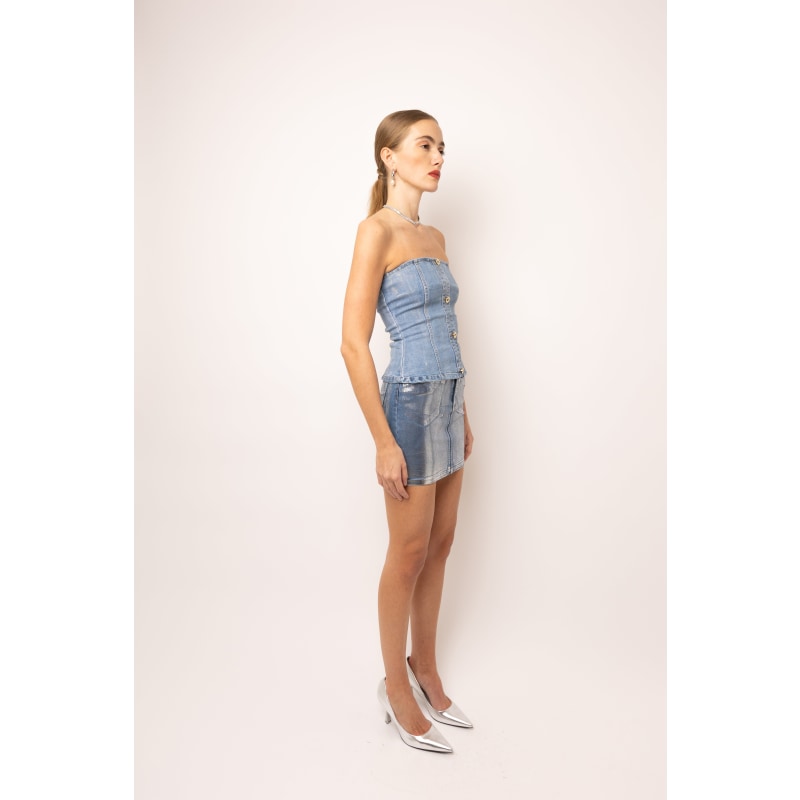 Thumbnail of Mimi Denim Metallic  Tube Top image