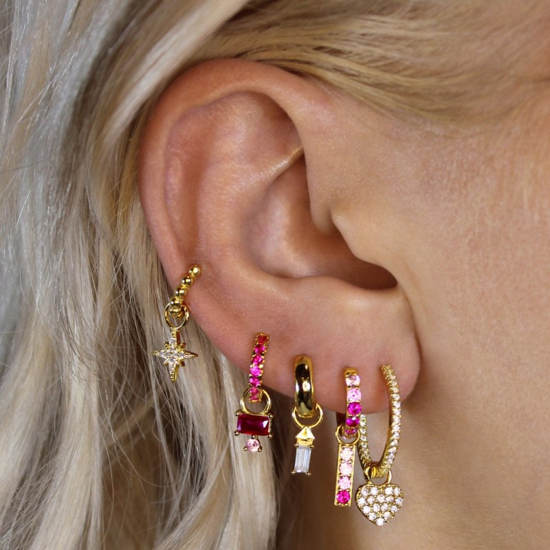 Mini pave huggie hoop earrings deals