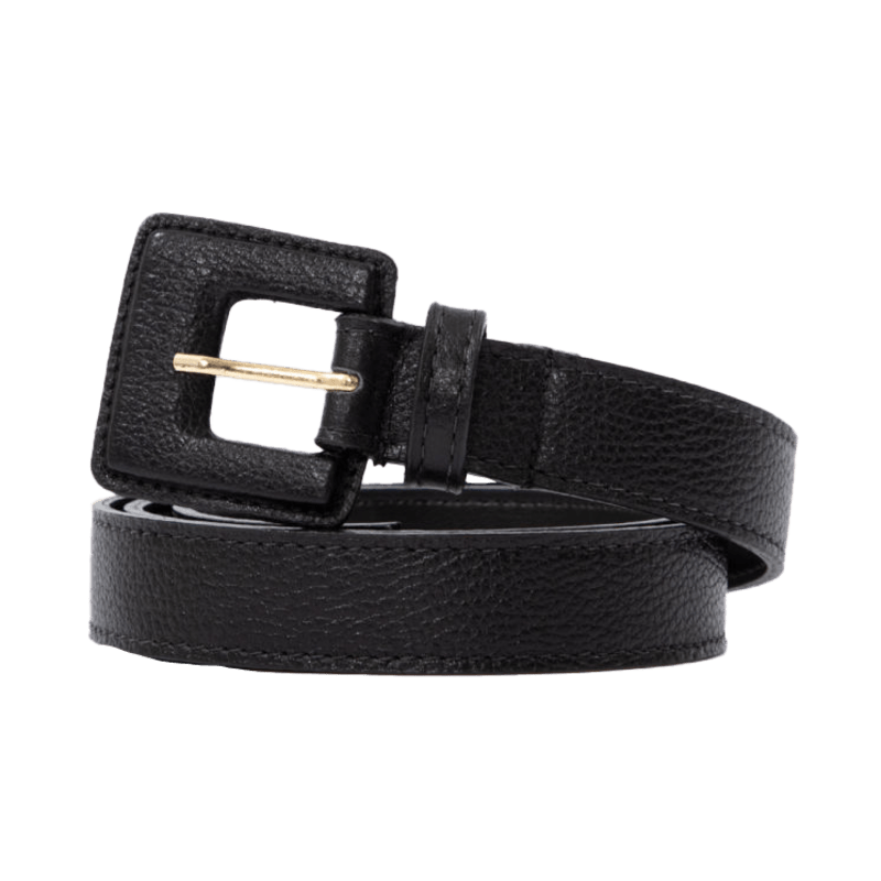Thin Belt Black Leather Belt Women Belt Buckle Belt 