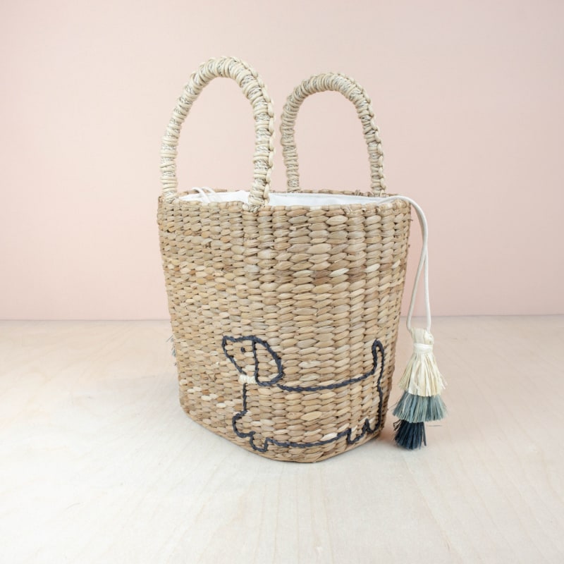Little Watchful Dachshunds Quilted Tote Bag NCU0LDH111