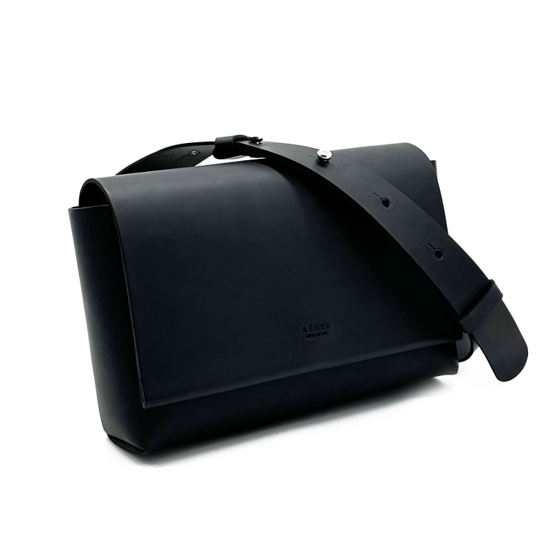 Thumbnail of Minimal Leather Travel Belt Bag- Black image