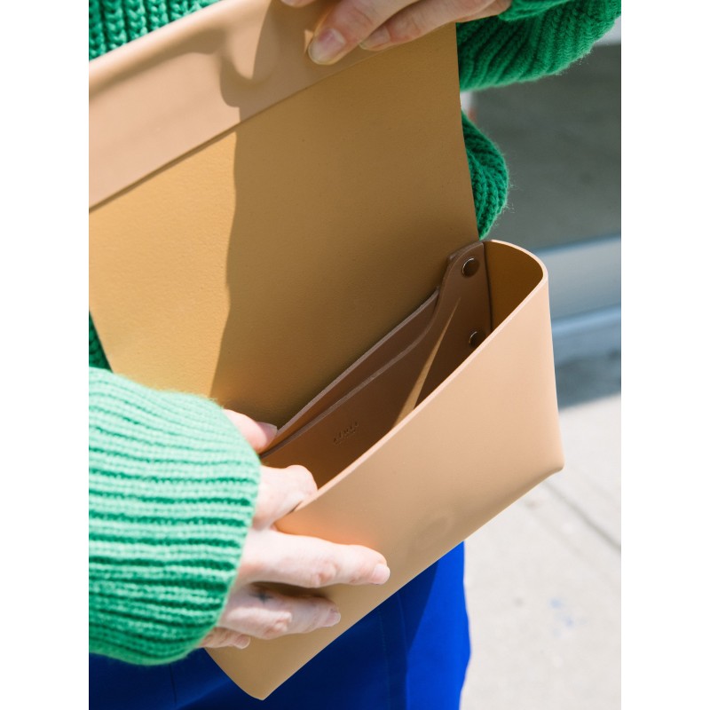 Thumbnail of Minimal Leather Travel Belt Bag- Cashew image