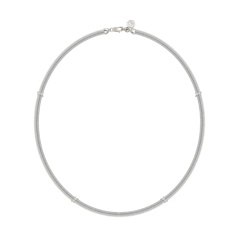Minimalism Boa Snake Chain Necklace - Silver | ME30 | Wolf & Badger