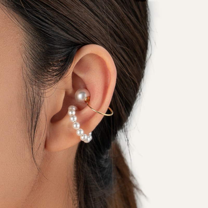 Pearl cuff earrings store