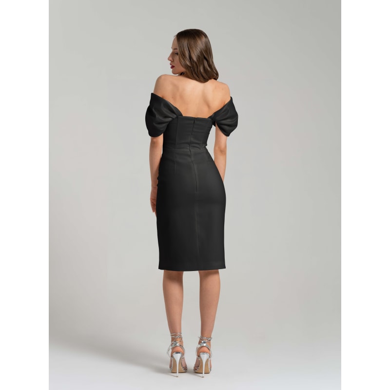 Thumbnail of Mirage Crystal Ornament Midi Dress Black image