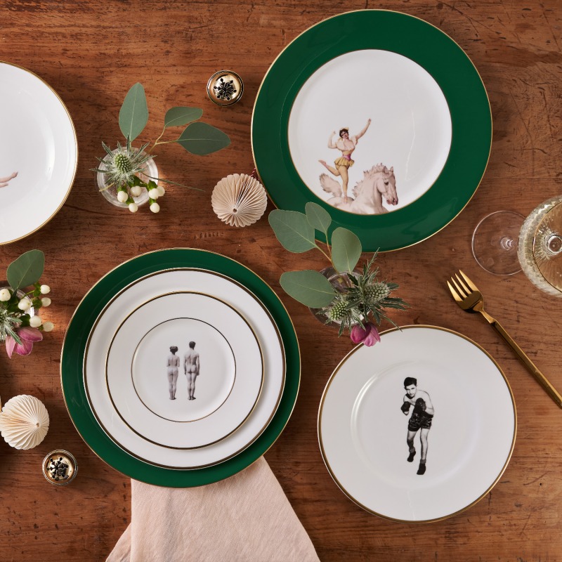 Thumbnail of Miss Rose Forest Green Dinner Plate image