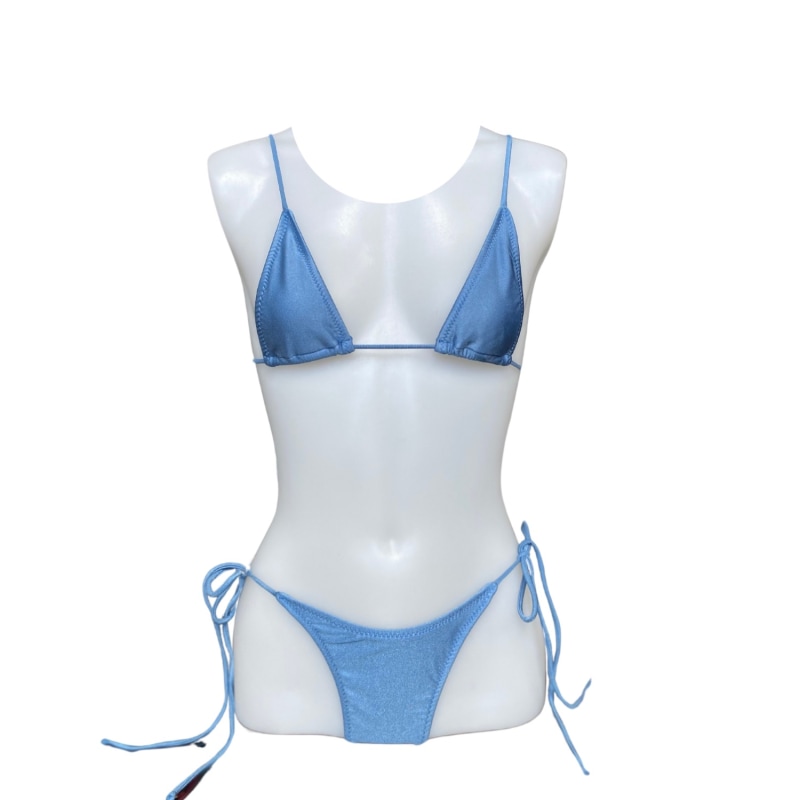 Thumbnail of Mita Mini Triangle Top In Powder Blue image