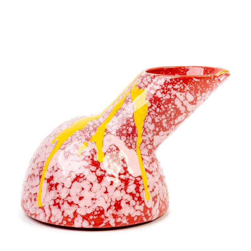 Thumbnail of Ashtray Clay Red, Pink And Yellow Pappagallo, Enamel Ceramic image