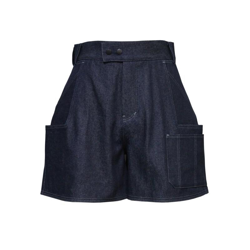Raw denim shorts shop