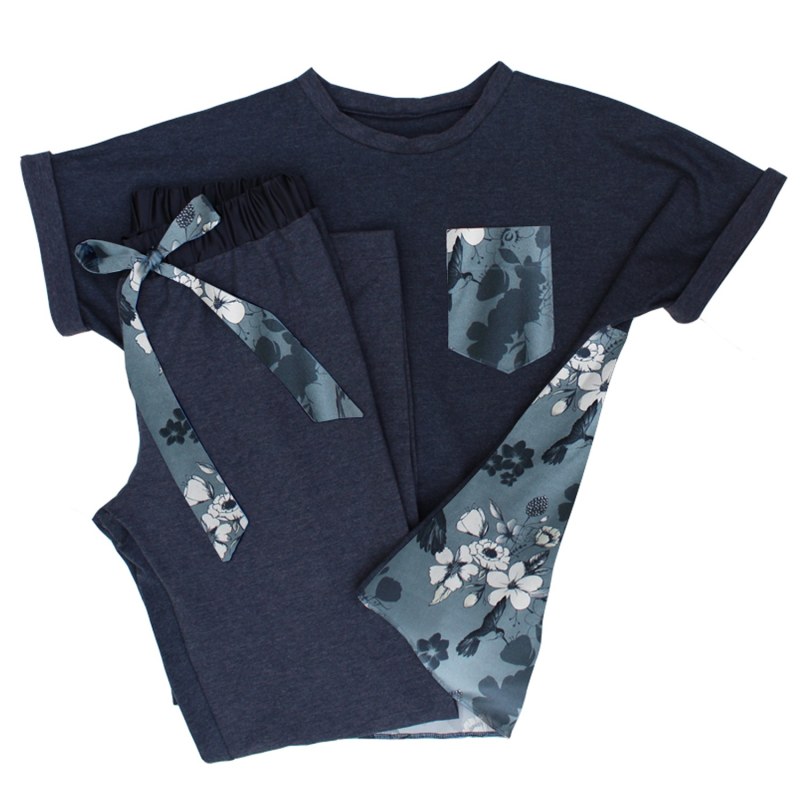 Thumbnail of Moonlight Mist Nightwear Set - Hummingbird Print image