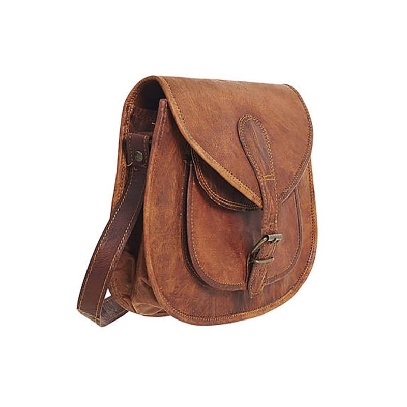 Thumbnail of Vida Vintage Leather Saddle Bag Medium image