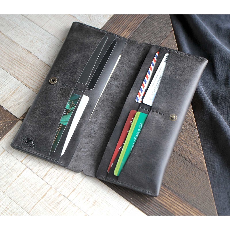 Vertical Bifold Leather Wallet - Laodikya - Tobacco by Roarcraft