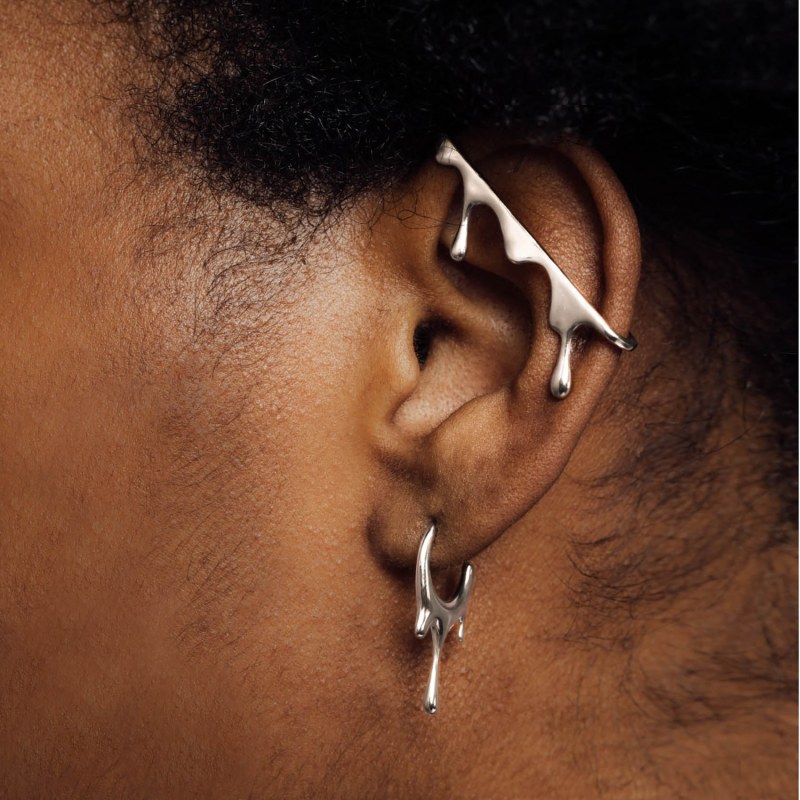 Thumbnail of Dripping Sterling Silver Ear Bar Cuff image