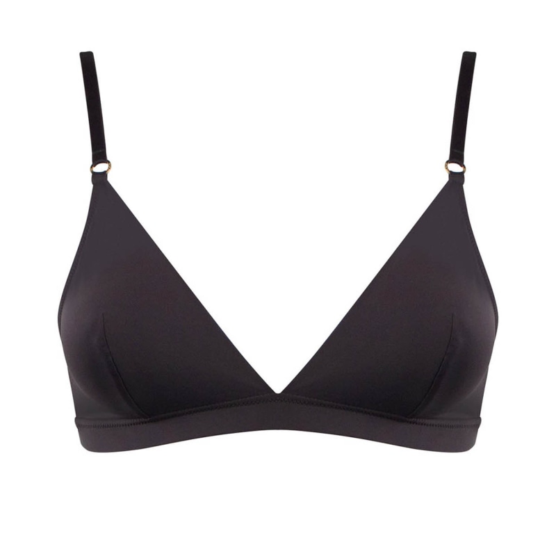 Ultra Soft Triangle Bralette - Black Beans by Nokaya